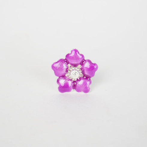 Pure Silver Purple Flowers 6g (Pack of 2)
